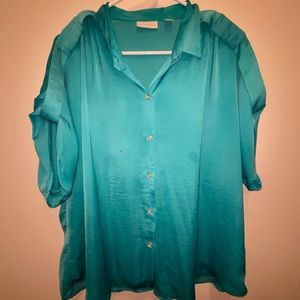 Teal dolman blouse